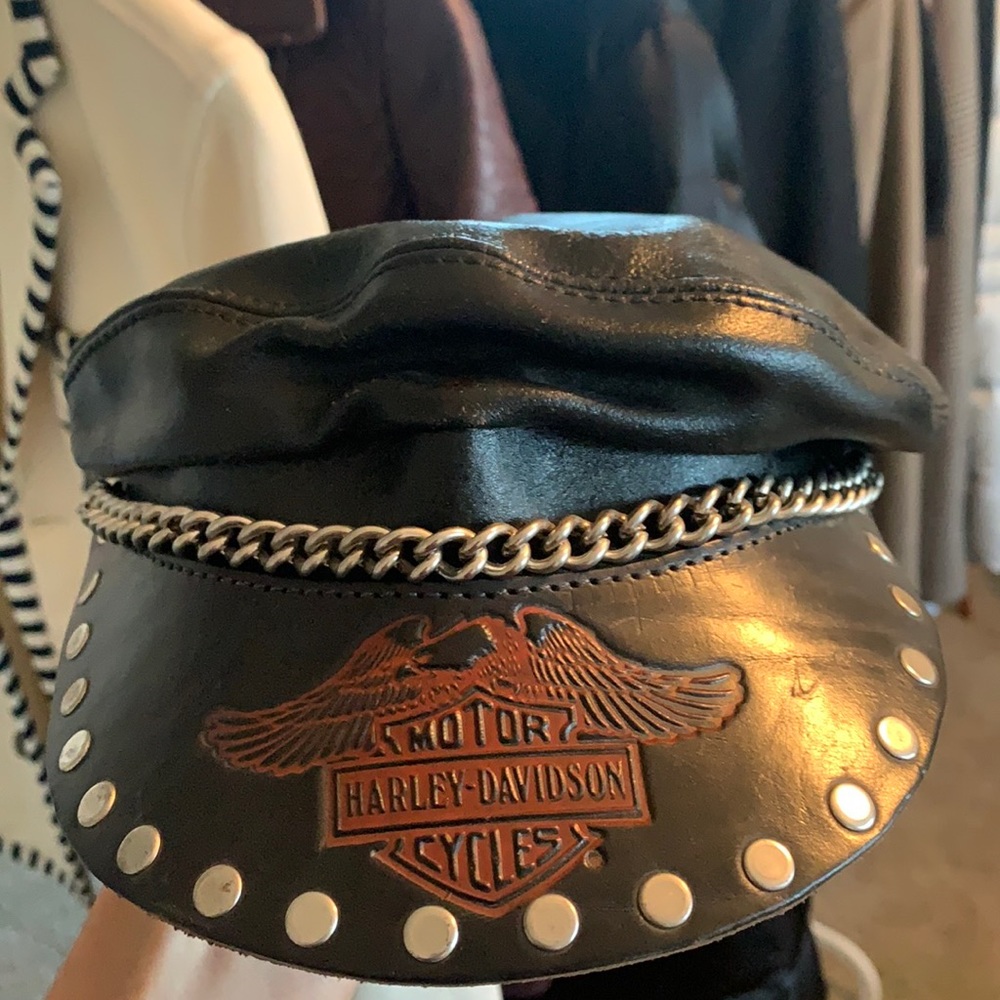 Harley Davidson Leather Hat